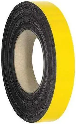 PARTNERS BRAND LH121 Warehouse Labels, Magnetic Rolls, 1" x 50', Yellow, 1/Case