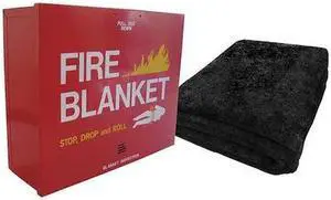 ZORO SELECT BCCOL Fire Blanket and Cabinet, Wool