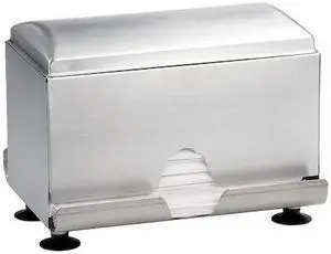 ZORO SELECT 237 7" x 7-1/4" 2 Sided Straw Dispenser, Silver