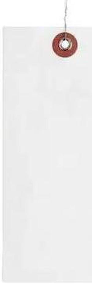 ZORO SELECT 4WLC3 1-3/8" x 2-3/4" White Tyvek Wire Tag, Includes 12" Wire,
