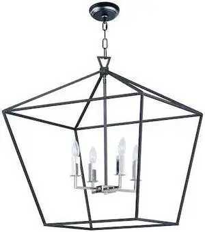 MAXIM LIGHTING 25155TXBPN Abode 4-Light 24.5" Wide Textured Black / Polished MAXIM LIGHTING 25155TXBPN Abode 4-Light 24.5" Wide Textured Black / Polished
