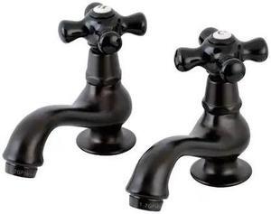 KINGSTON BRASS KS1105PKX KS1105PKX Basin Tap Faucet W/ Cross Handle, Oil Rubbed