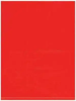 PARTNERS BRAND PB480R Flat Poly Bags, 9" x 12", 2 mil, Red, 1000 PK