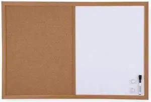 ZORO SELECT 1NUL9 Bulletin/Whiteboard Combination 24"H x 36"W