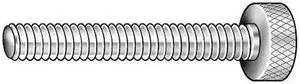 ZORO SELECT Z0674 Thumb Screw, 1/4"-20 Thread Size, Round, Black Oxide Steel,