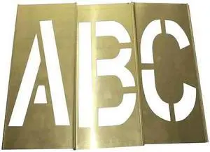 ZORO SELECT 20Y508 Stencil Set,Letters, Punctuation,Brass