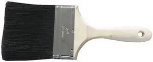 ZORO SELECT 1TTV8 4" Flat Sash Soft, China Hair Bristle, Paint Brush, Sealed
