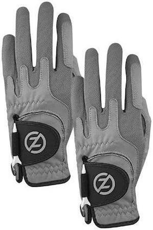 ZERO FRICTION GL72009 Men's Cabretta Elite Golf Glove, Grey & Grey