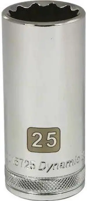 DYNAMIC D015725 1/2" Drive, 25mm Metric Socket, 12 Points