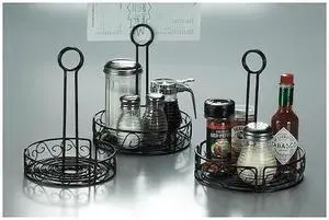 AMERICAN METALCRAFT WBCC8 Condiment Rack,Black,7 3/4 x 9 In.