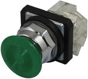 Pushbtn, Non-ill., 30mm, 1NC, 1 3/8InMush, GR