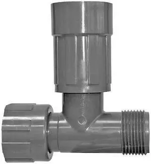 ZORO SELECT 1201010 PVC Manifold Tee, FNPT x FNPT x MNPT, 1 in Pipe Size