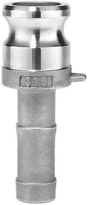 USA INDUSTRIALS BULK-CGF-317 Cam and Groove Fitting, 304SS, E, 4" Adapter x 4"
