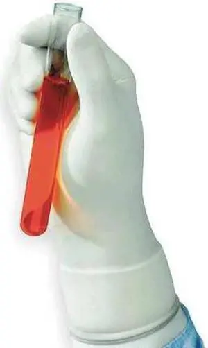NITRILITE 93-311 Cleanroom Gloves, 5 ISO Class, Nitrile, 12 in L, 5 mil, White,