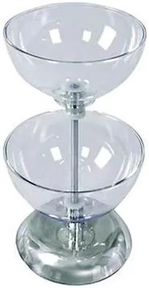 AZAR DISPLAYS 720210 Two-Tier 10" & 10" Bowl Counter Display