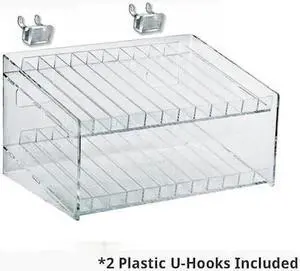 AZAR DISPLAYS 222882 2 Tier 24 Comp. Cosmetic Nail Polish Display 12"W x 8.5"D