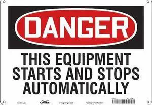 CONDOR 478T55 Safety Sign, 10 in Height, 14 in Width, Aluminum, Horizontal
