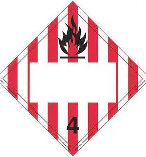 LABELMASTER ZVP13 Flammable Solid Placard,Blank,PK25