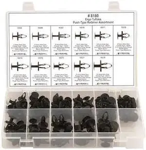 ZORO SELECT 8180 Ergo Tuflok Retainer Assortment,110 Pc