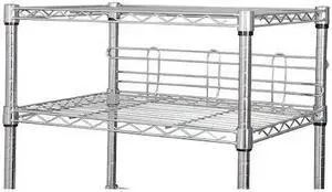 ZORO SELECT 5GRN3 Shelf Side/Back Ledge 48",Chrome,2PK