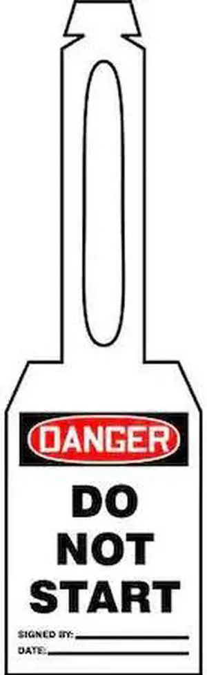 ACCUFORM TAL352 Danger Tag,5-1/4 x 3-1/4 In,Plstc,PK25