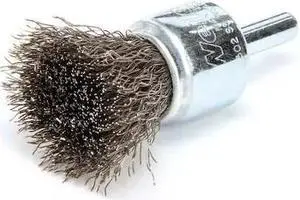 WEILER 90189 Crimped Wire End Wire Brush, Stainless Steel