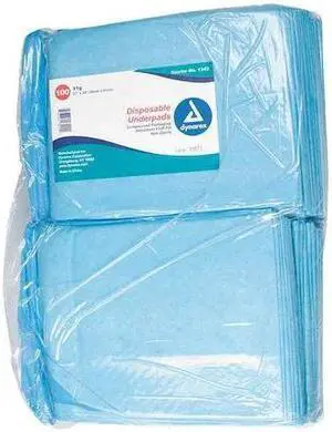 DYNAREX 1342 Disposable Underpads,23x24In,31 g,PK200