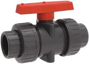 HAYWARD FLOW CONTROL TBB2015CPEG Ball Valve, True Union, 1-1/2", CPVC/EPDM, S/T