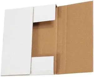 PARTNERS BRAND M1081 Easy-Fold Mailers, 10 1/4" x 8 1/4" x 1 1/4", White,