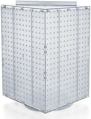 AZAR DISPLAYS 701414-CLR Four-Sided Revolving 14"W x 20"H Pegboard Counter
