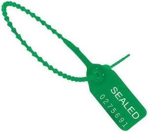 PARTNERS BRAND SE1013G Pull Tight Seals, 18", Green, 100/Case
