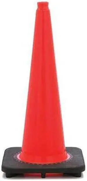 ZORO SELECT RS70032S Traffic Cone, PVC, Non-Reflective, 28 in Height, 7 lb,