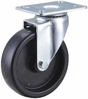 ZORO SELECT 33J003 Swivel NSF-Listed Plate Caster,350 lb.,NSF-Listed Plate Type