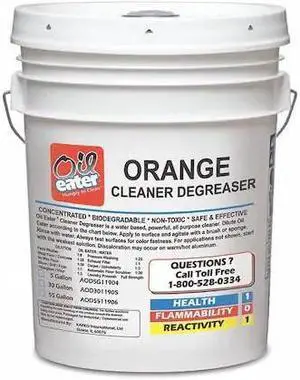 OIL EATER AOD5G11904 Cleaner Degreaser,Orange Scent,5 Gal