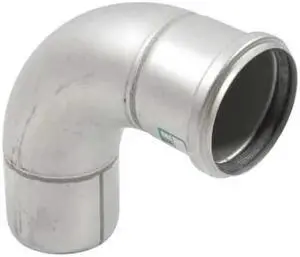 BLUCHER B2-90S-316 2" x 11-3/4" Push Fit 316 SS 90 Degree Sweep Closet Bend