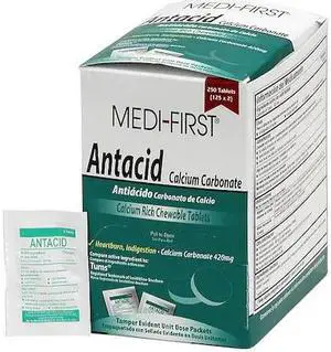 MEDI-FIRST 80248 Antacid,Chewable Tablet,420mg,PK250