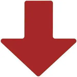 BRADY 104412 Floor Marking Tape,Arrow,2In W,Red,PK100