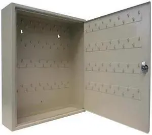 ZORO SELECT 33J859 Key Control Cabinet, Steel, Beige, 120 Key Capacity