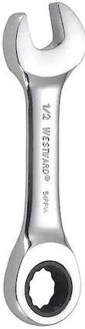WESTWARD 54PP16 Wrench, Combination/Stubby, SAE, 1/2"