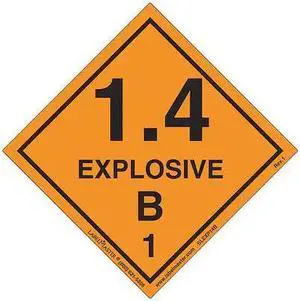 LABELMASTER SLEXP14B Explosive 1.4 B Label,Vinyl,PK500