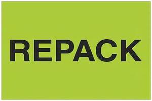 TAPE LOGIC DL1613 Tape Logic® Labels, "Repack", 2 x 3", Fluorescent Green,