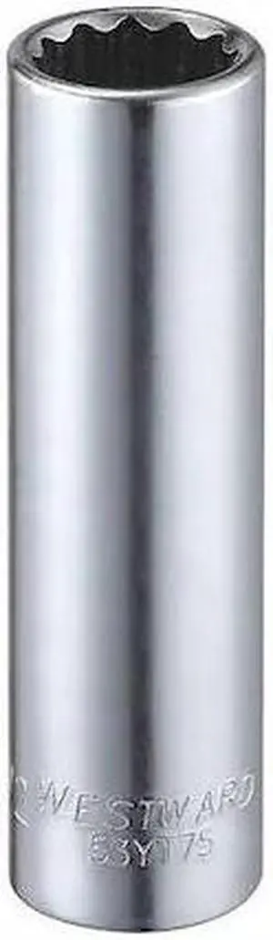 WESTWARD 53YT75 3/8" Drive, SAE Socket, 1/2" Socket Sz, 12 Pts
