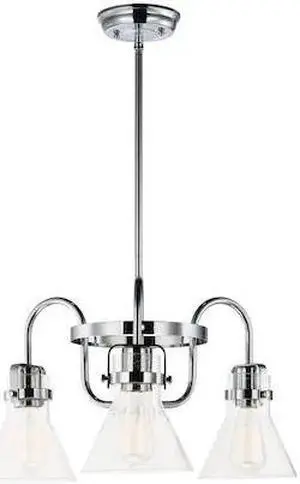 MAXIM LIGHTING 26116CDPC Seafarer 3-Light 21.5" Wide Polished Chrome Chandelier MAXIM LIGHTING 26116CDPC Seafarer 3-Light 21.5" Wide Polished Chrome Chandelier