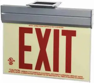 ZORO SELECT GRAN11407 Exit Sign,7 1/2 in x 13 in,Plastic, GRAN11407