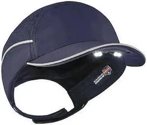 ERGODYNE 8965 Bump Cap, Short Brim Baseball, Polyethylene, Hook-and-Loop