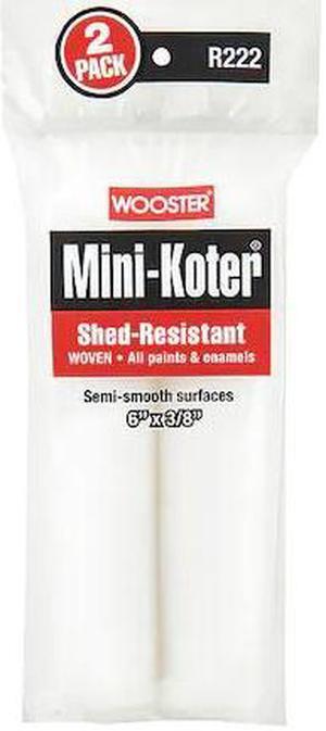 WOOSTER R222-6 6" Mini Paint Roller Cover, 3/8" Nap, Woven Fabric