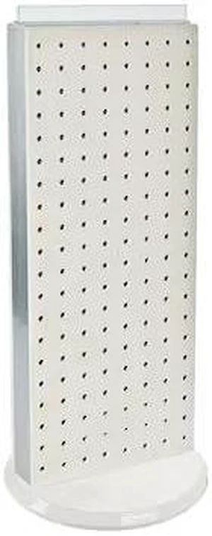 AZAR DISPLAYS 700508-WHT Revolving 8"W x 20.625"H Pegboard Counter Display AZAR DISPLAYS 700508-WHT Revolving 8"W x 20.625"H Pegboard Counter Display