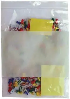 ZORO SELECT 5CNX2 Reclosable Poly Bag Zipper Seal 12" x 9", 4 mil, Clear, Pk1000
