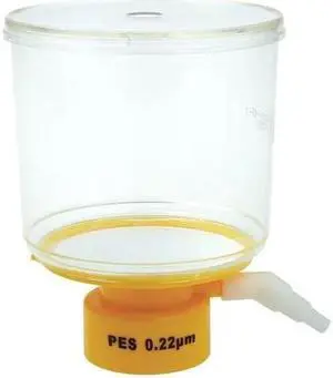 ZORO SELECT 11L840 500mL Bottle Top Filter,0.22um,75mm,PK24 (Formerly Lab