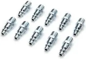 STEELMAN 99480 Industrial Style Steel Quick Disconnect Plug with 1/4" NPTM